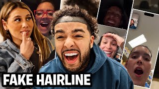 I GOT A NEW HAIRLINE PRANK ON MY GIRLFRIEND & FAMILY! *HILARIOUS*