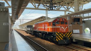 《音量注意！》7802次貨物列車潮州站暴力加速開車離站  本務R158柴電機車  2024/08/07