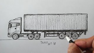 How to draw a Truck Easy