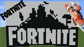 Pixel Logo - fortnite logo minecraft pixel art speed build
