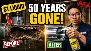 $1 Liquid KILLS ALL Clogged Pipes. PERMANENTLY. No Plumber. No Snake. HIDDEN Since 1943