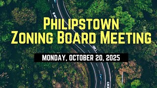Philipstown Zoning Board Meeting Monday, October 20, 2025