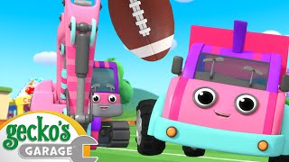 Excavator Vs Truck Football Touchdown Highlights | Best Cars & Truck Videos For Kids