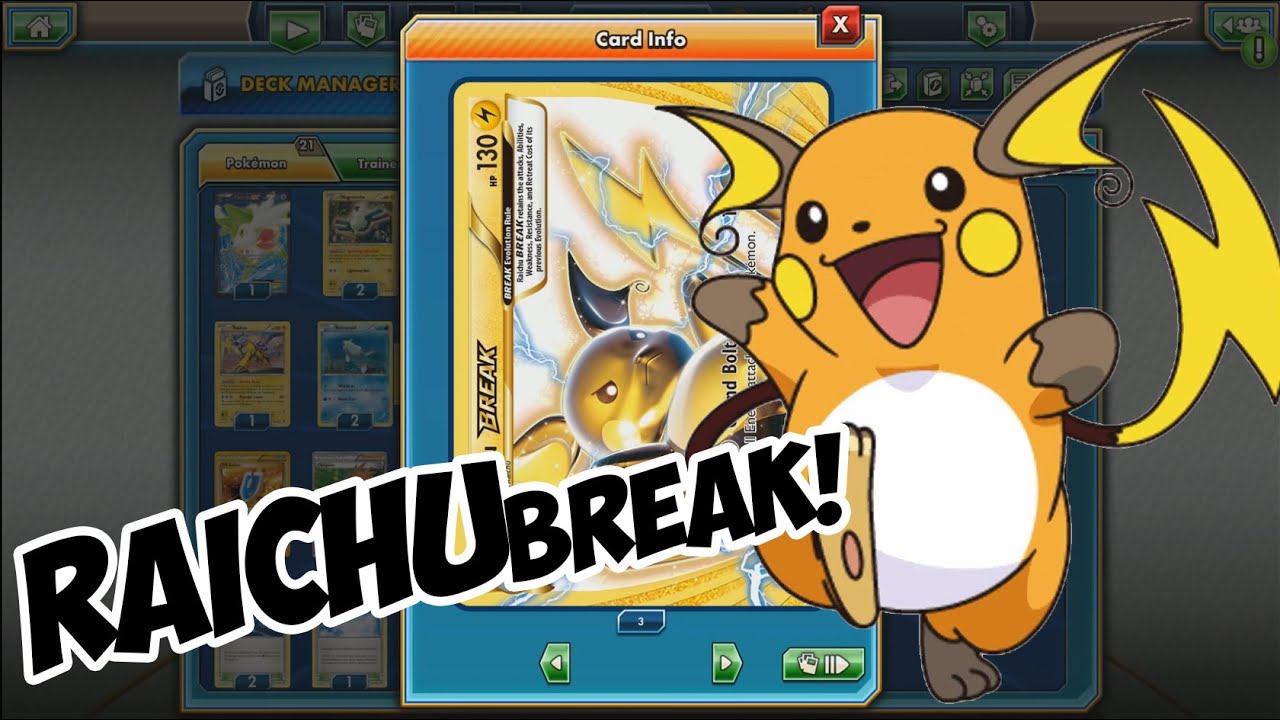 Raichu Break! Pokemon Trading Card Game Online