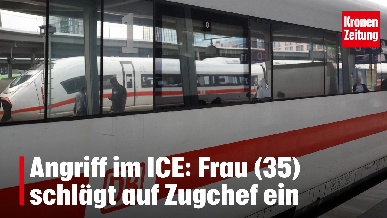 Angriff im ICE: Frau (35) schlägt auf Zugchef ein | krone.tv NEWS