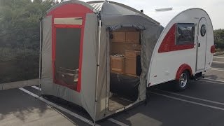 Get more space on your TAB  Teardrop Trailer  with this  CS Rear Tent