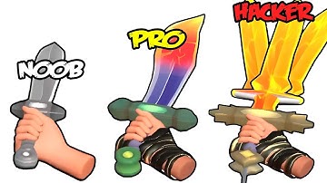 Sword Melter - NOOB vs PRO vs HACKER 🔪 Best Game Swords