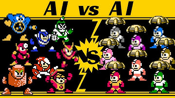 Copy Robots (Mega Man 2) VS Original Robots - Group Battles | CPU Battle