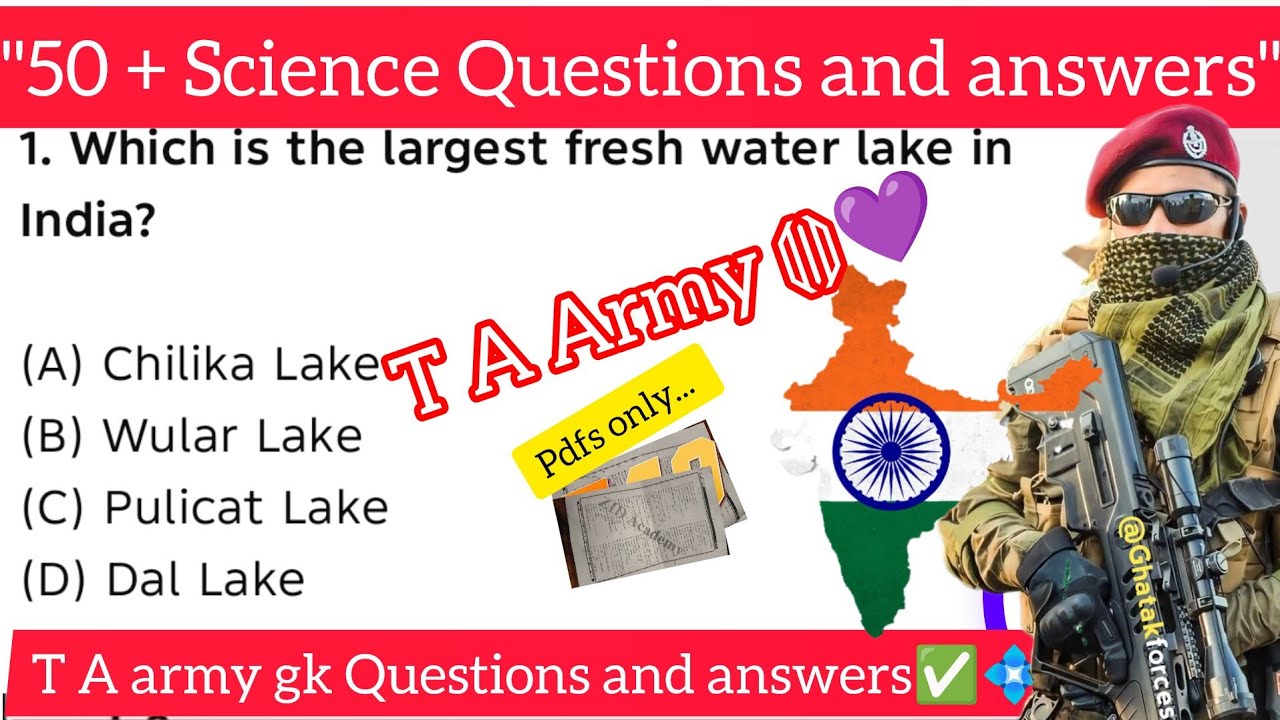Most Important 50 Gk Questions and answers || Army Gd questions and answers || T A army, Agniveer ||