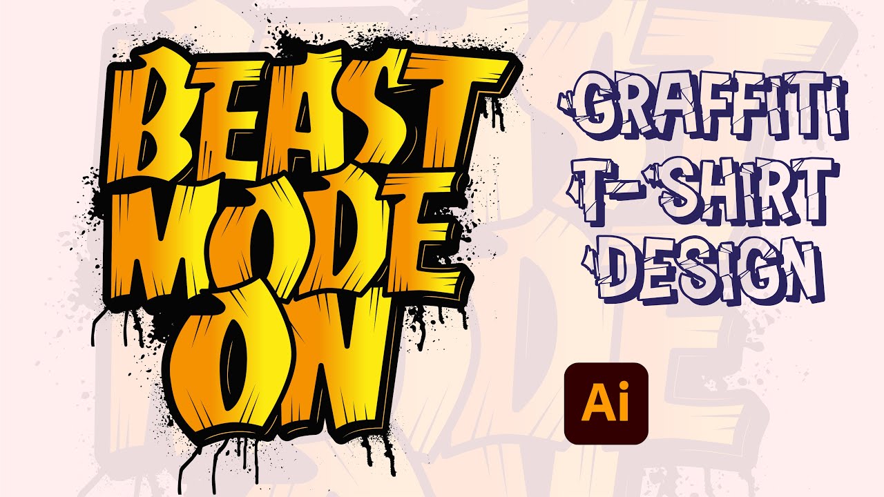 Graffiti T-Shirt Design।। Typography Design ।। Adobe Illustrator CC