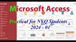 Microsoft  Access practical's for NVQ and other Examinations