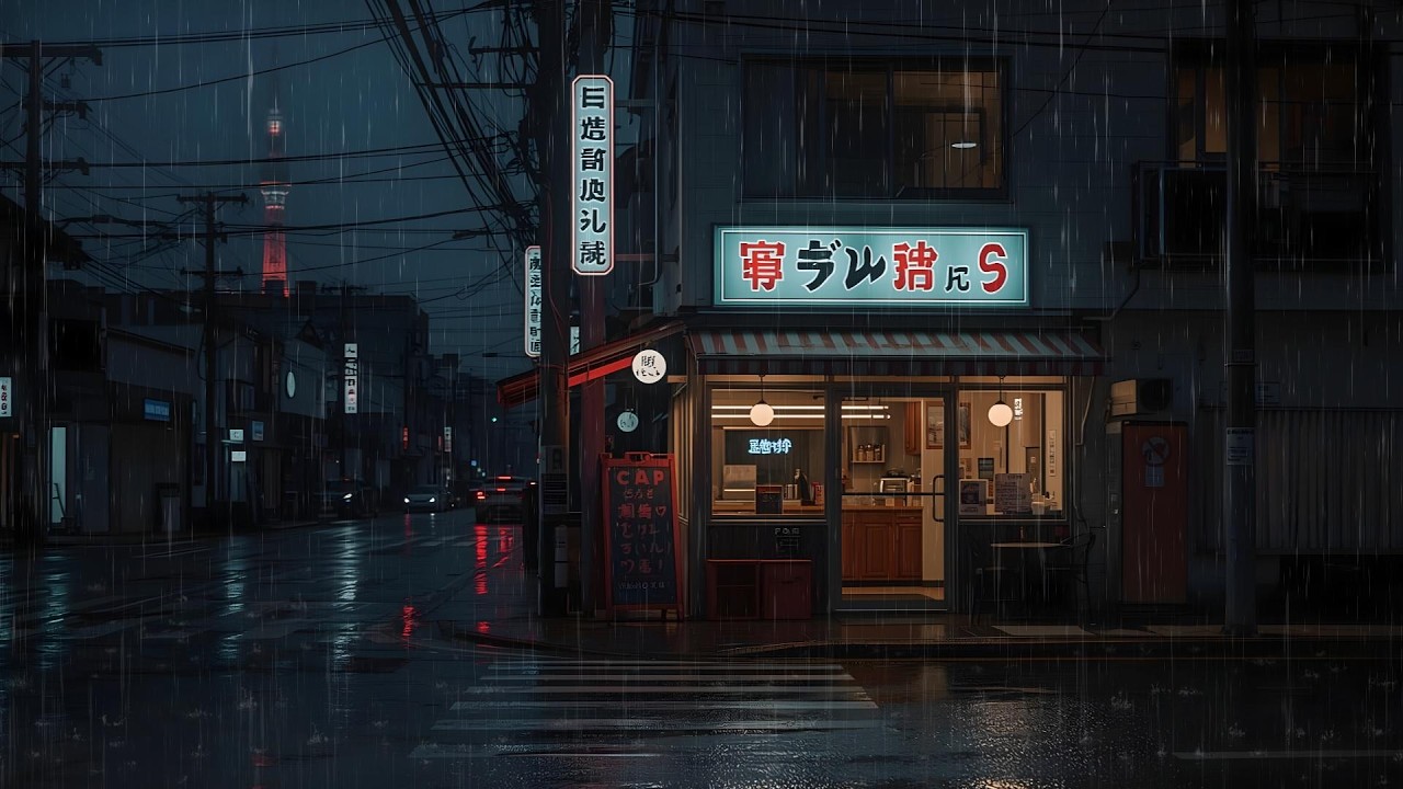 Midnight Rain Anime Night ☔ Cozy Lofi for Deep Rest