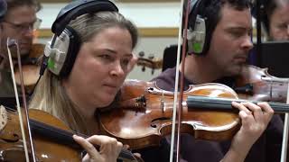 Recording of Dominik Scherrer's score to Protection. Working out string glisses.