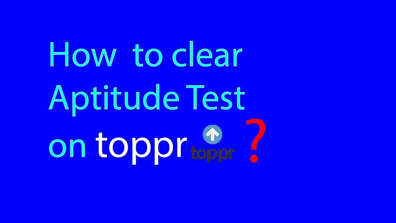 how-to-clear-the-aptitude-test-on-toppr-toppr-community-toppr-part-2-aditya-raj-youtube