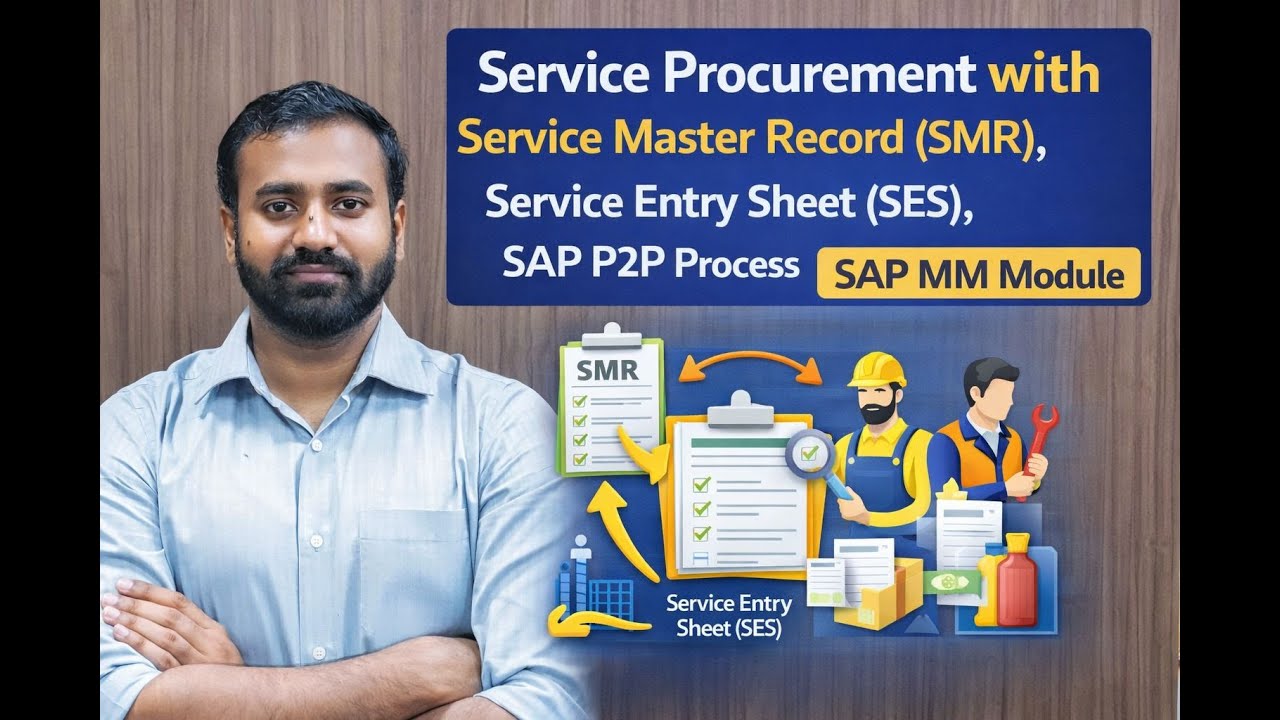 L-7 Service Procurement With Service Master Record (SMR) | SES | P2P Process | MM Module