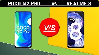 Poco M2 Pro vs Realme 8 Comparison Video In Hindi. Battery | Camera | Processor | Antutu Benchmark.