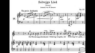 Solveig's Song EDVARD GRIEG (piano accompaniment karaoke with score soprano)