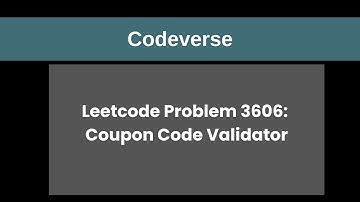 Problem 3606: Coupon Code Validator