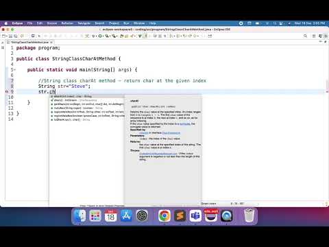 String class CharAt method | Java