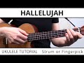 4 Ways To Play - Hallelujah (Leonard Cohen) - Ukulele Tutorial - Easy Strumming To Fingerpicking!