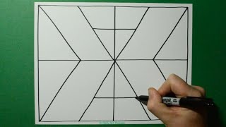Daily Line Illusion #202 / Stress Free 3D Pattern / Satisfying Spiral Drawing / Art Therapy