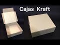 Caja cuadrada en carton KRAFT | Paso a paso