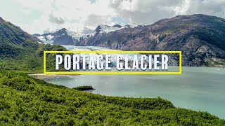 Portage Glacier, Alaska Drone Video