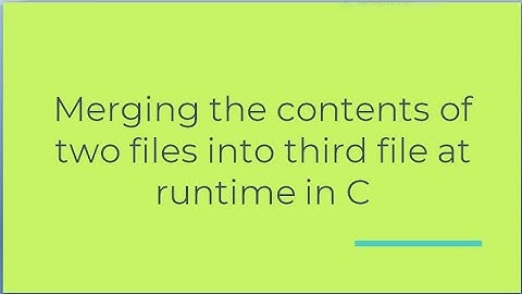 Merging two files into third file  ||#cprogramming #cprogrammingforbeginners#cprogrammingtutorial