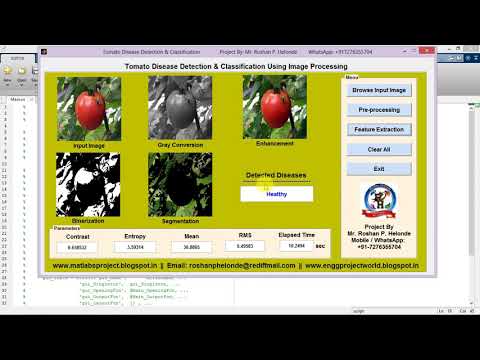 Matlab Code for Tomato Disease Detection and Classification Using Image Processing
