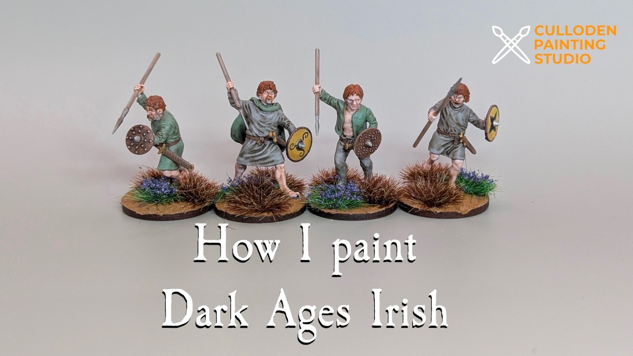 Guerriers Irlandais Dark Age – 30 Guerriers + 10 Gardiens – Plastique 28 Mm – Multi-parties