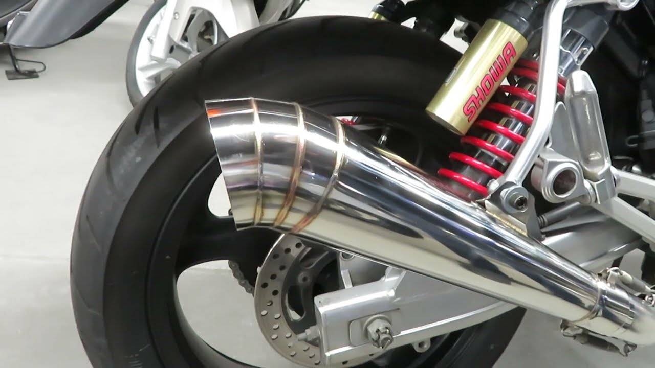 カワサキ バリオス2 コニカルGPサイレンサー装着♪ - YouTube