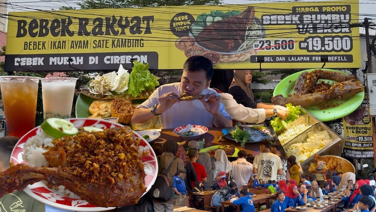 BEBEK VIRAL DI CIREBON BARU BUKA UDAH RAME BGT