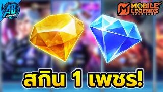MLBB : สกิน EPIC ราคา 1 เพชร รีวิวกิจกรรม เพชรเหลือง ล่าส...