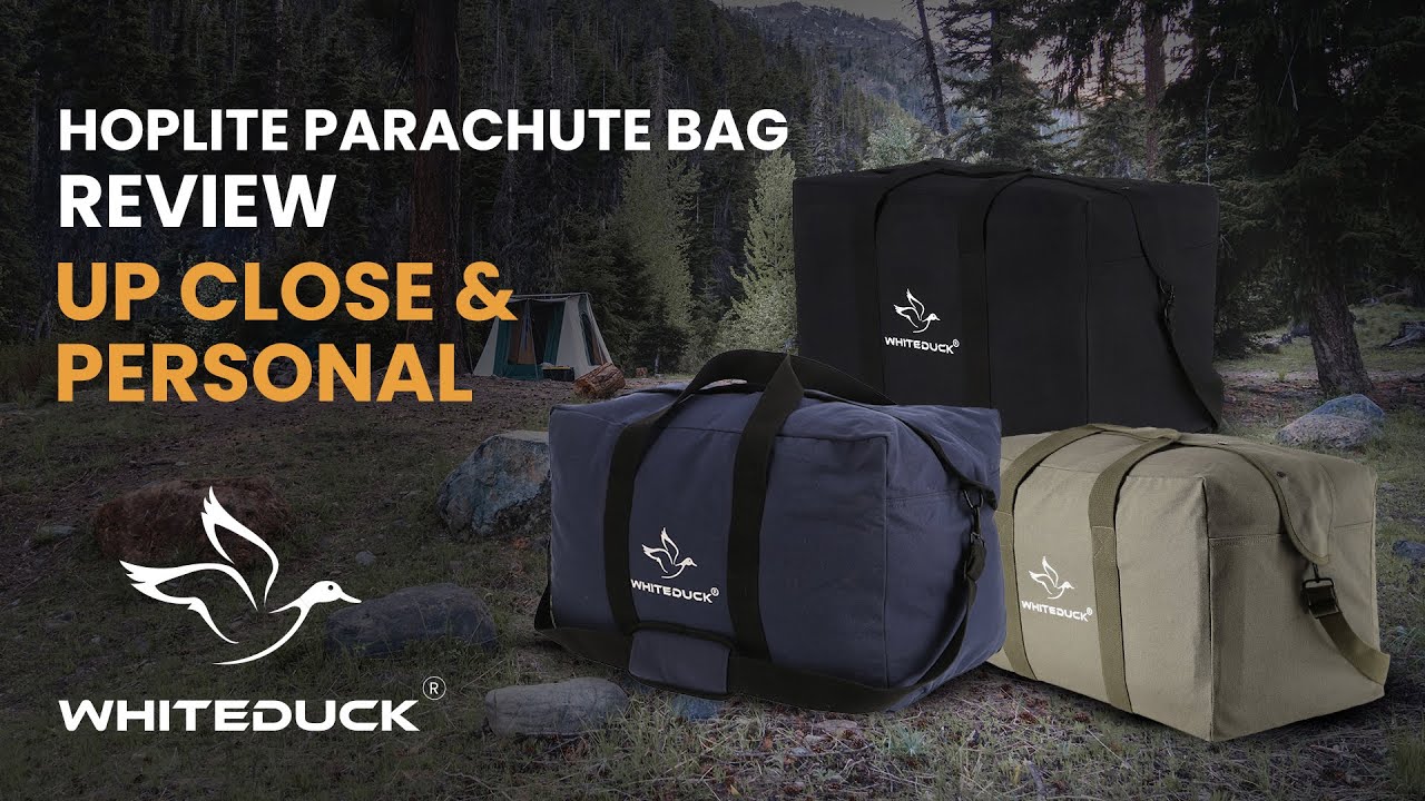 Hoplite Parachute Canvas Duffel Bag | Up Close & Personal | White Duck Outdoors