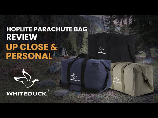 Hoplite Parachute Canvas Duffel Bag | Up Close & Personal | White