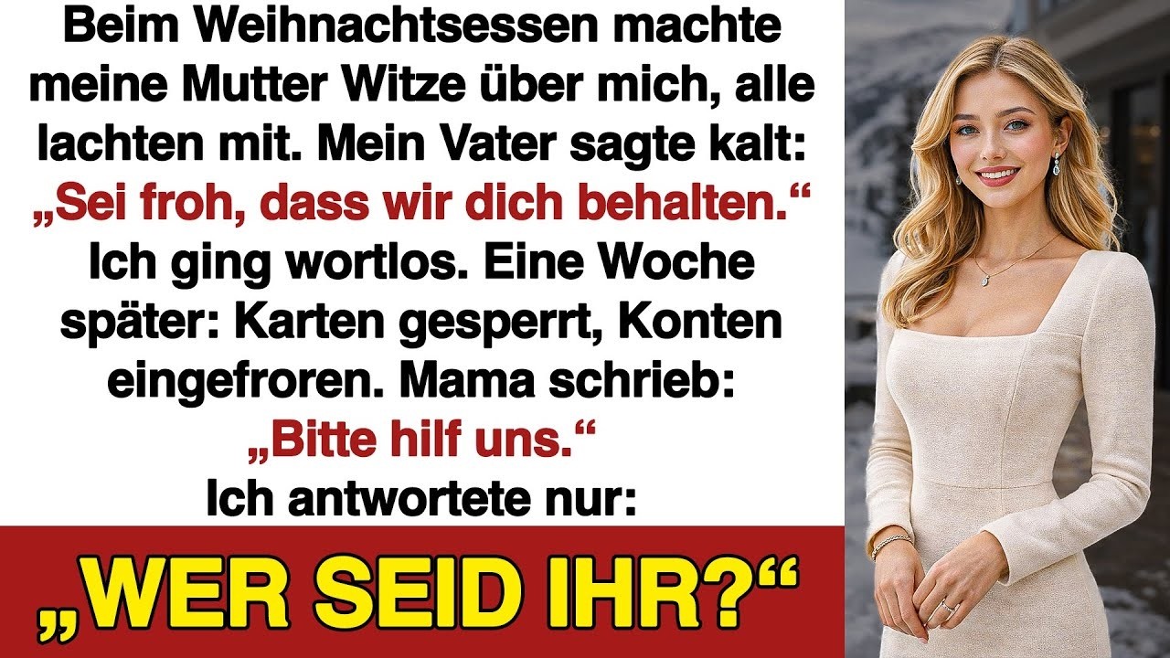 Beim Familienessen sagte meine Mutter  „Ich habe 2 Töchter  eine Star Anwältin, eine Bettlerin “