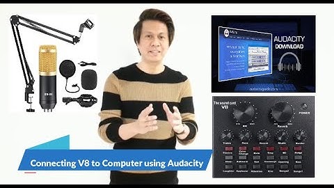 Connecting V8 to Computer using Audacity  (Bm 800 + V8 + Audacity)