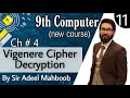 Vigenère Cipher Decryption in Hindi/Urdu | 9th Grade Computer Science Chapter 4 📚