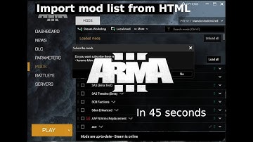 [ARMA 3] Import mod list from HTML in 45 seconds