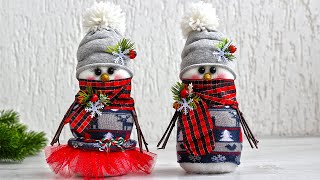Я в восторге от них! ☃️ Снеговички из носков своими руками Новогодний декор и подарок своими руками🎄
