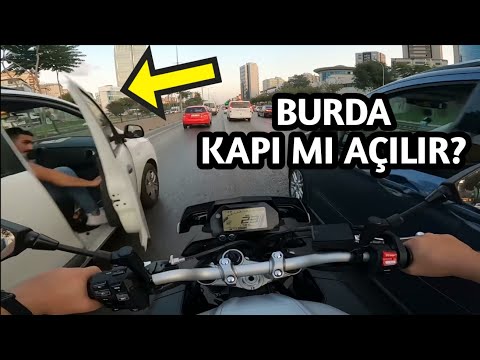 E5'in Ortasında Kapı Açılırsa! Türkiye'de Yaşanan Motorcu Olayları!