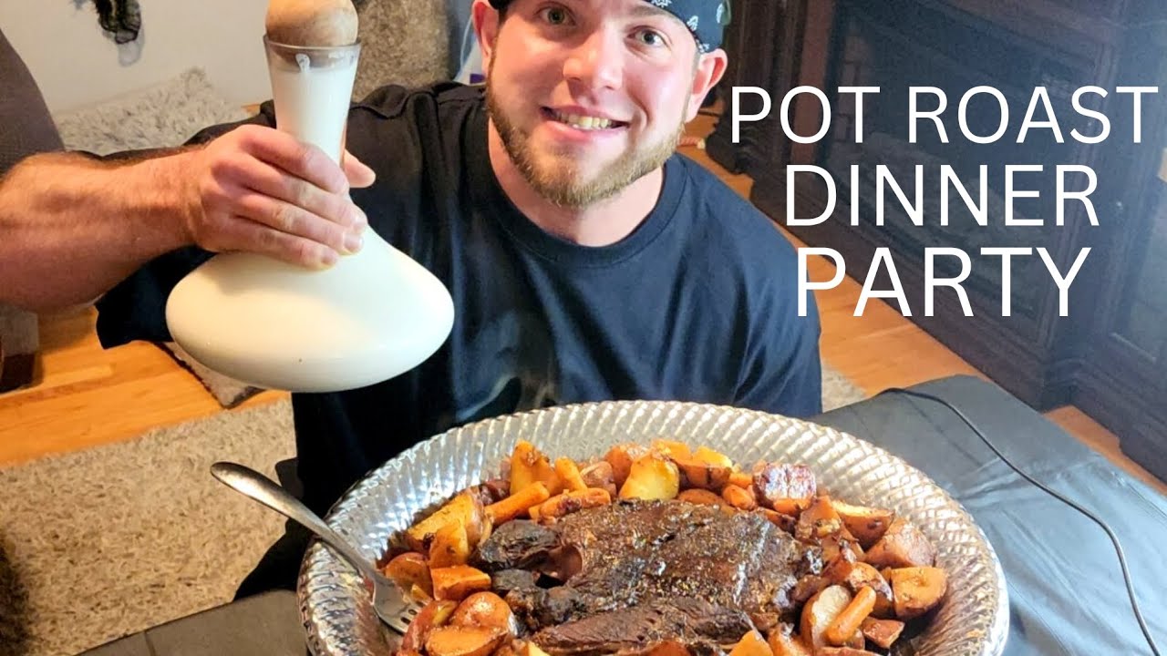 FULL POT ROAST DINNER PARTY!!! 20 MINUTE CHALLENGE!!! YouTube