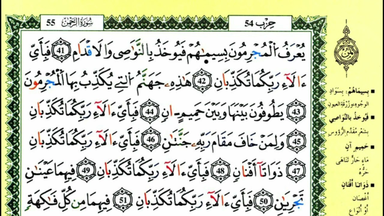 سورة الرحمن للقارئ ياسين الجزائري برواية ورش
