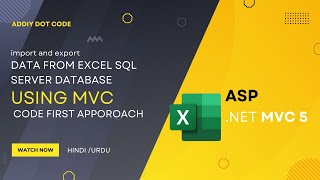 Import & Export Data From Excel To SQL Database Using ASP .NET MVC Code First Approach Hindi | Urdu