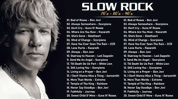 HARD ROCK 80S 90S - Guns & Roses, Bon Jovi, Def Leppard, Aerosmith, White Lion | NON-STOP PLAYLIST