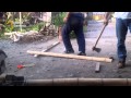 Splitting Bamboo Poles Splitting Bamboo Poles