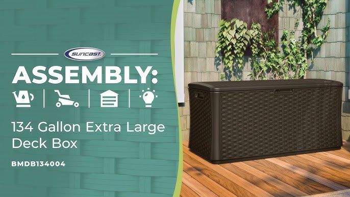19+ 124 Gallon Suncast Deck Box