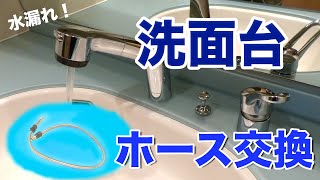 洗面台の水漏れ シャワーホース交換 Youtube