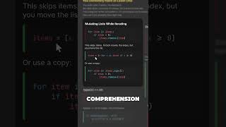 Never mutate a list while iterating in Python #python #codingtips #cleanCode #pythonprogramming