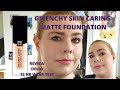 What a rollercoaster! NEW GIVENCHY SKIN CARING MATTE FOUNDATION | Review, demo & 12 hour wear test